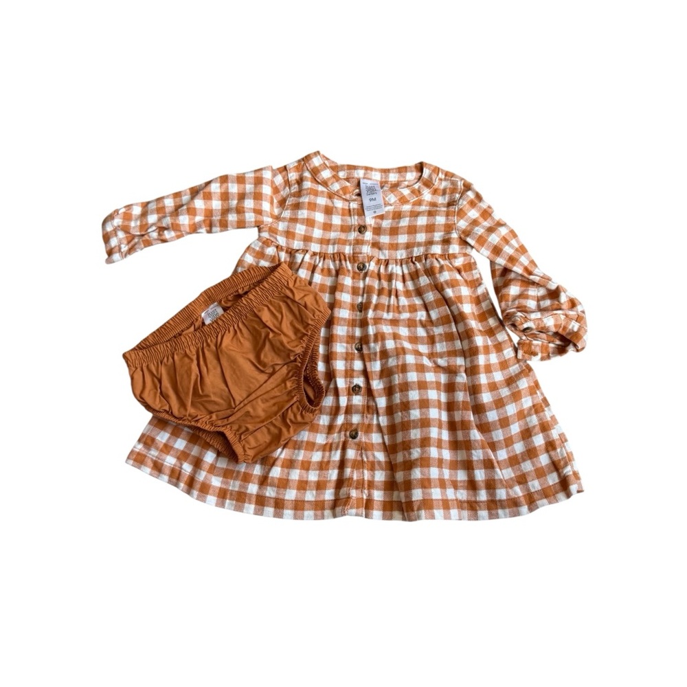 Carter's Orange and White Checkered Baby Outfit
